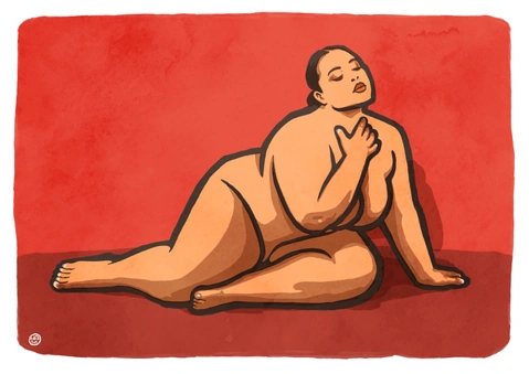 Pin-up — Rouge — illustration d’Alexandre Hostein